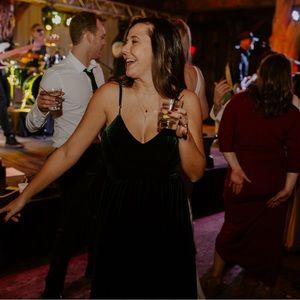 Lulus green velvet maxi dress